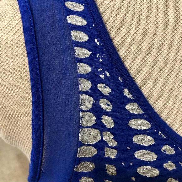 Royal blue and silver tank top. - Picture 3 of 5